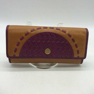 Lodis Tan & Purple Leather Wallet